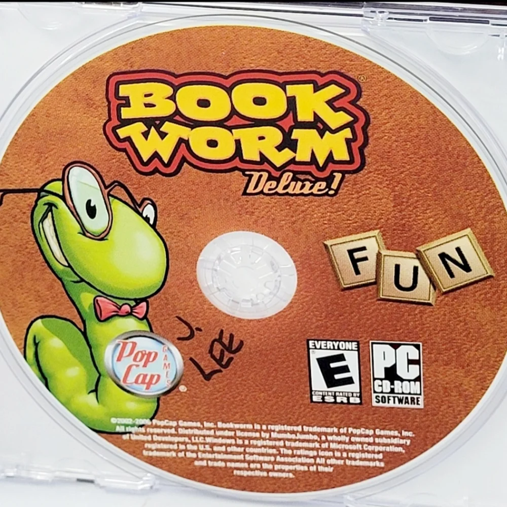 BOOKWORM DELUXE (PC CD-ROM, 2007) PopCap Mumbo Jumbo (Disc Only In Slim Case). T